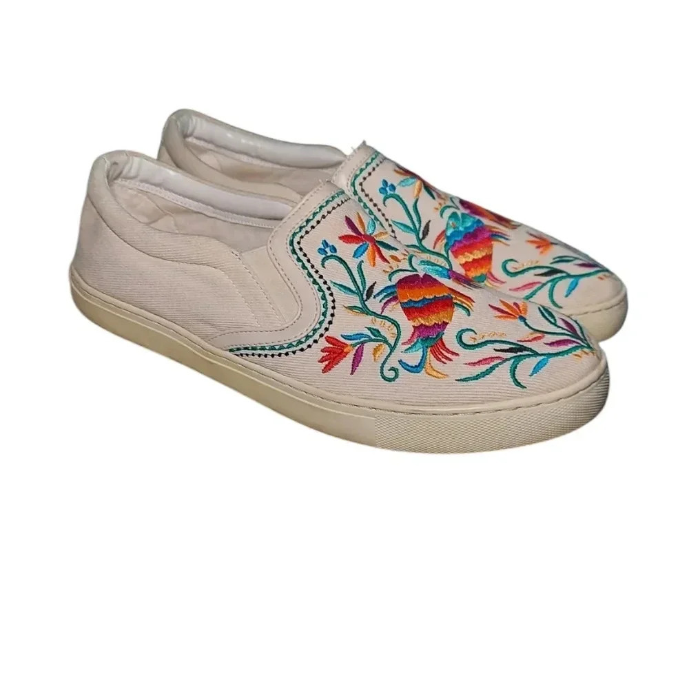 Sam Edelman Floral Embroidered Canvas Slip-On Sneaker